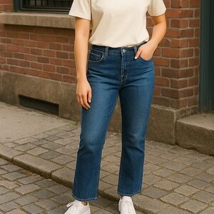 Citizens of Humanity Women’s Kelly Stretch Low Waist Cropped Relaxed Jeans Sz-31